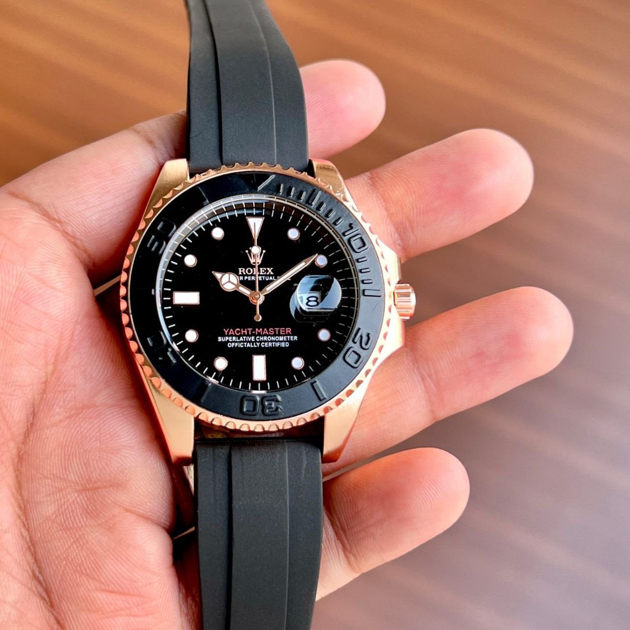 Rolex Rose Gold Yacht-master First Copy Watch Rolex Rose Gold Yacht-master First Copy Watch
