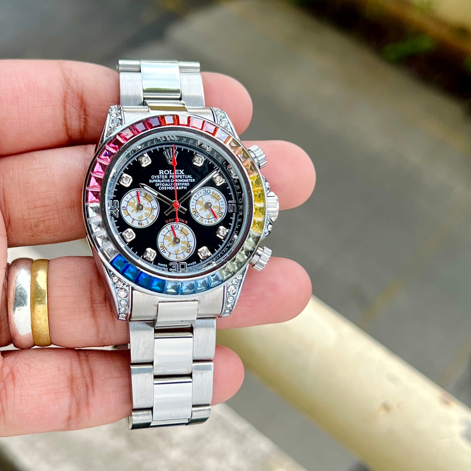 Silver Rolex Rainbow Watch First Copy Silver Rolex Rainbow Watch First Copy