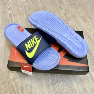 Premium Nike Victori One Flip Flop, Limelight Blue Purple (HS71)