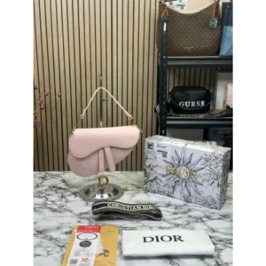 First Copy Christian Dior Saddle with Box and Dust Bag (Pink) (DW965)
