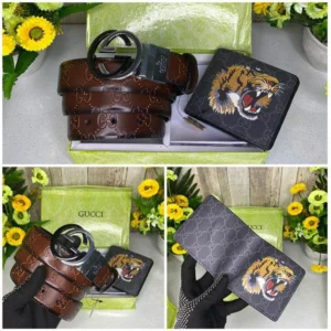 First Copy Gucci Belt & Wallet Combo (TD130)