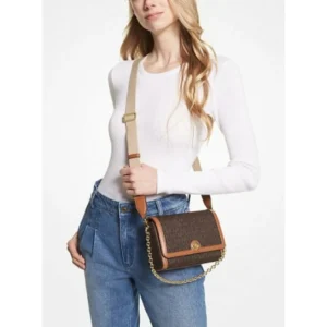 Imported Michael Kors Freya Small Convertible Logo Crossbody Bag with Box (DW977)
