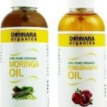 Donnara Organics Moringa Oil and Pomegranate Essential Oil (Pack of 2)