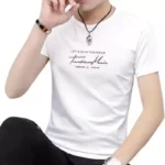 Men's Cotton Printed Half Sleeves Round Neck T-Shirt