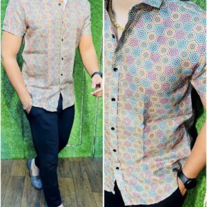 Lycra Printed Men's Shirt