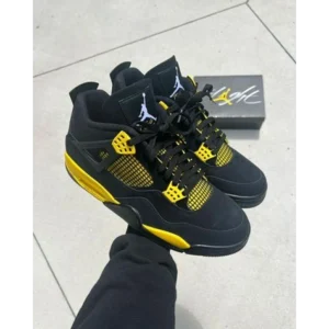 Premium Air Jordan 4 Retro Thunder Yellow Shoes for Men (SOH16)