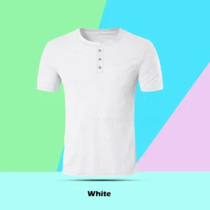 Men's Cotton Solid Half Sleeves Stylized Neck T-Shirt