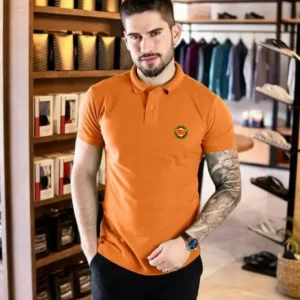 Men's Cotton Solid Half Sleeves Polo T-Shirt