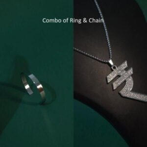 Men'S Hip Hop Pendant Necklace with Kada Combo