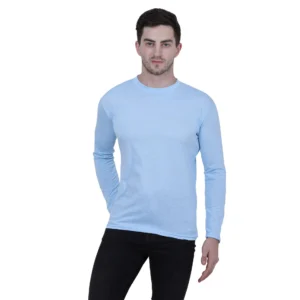 Men's Cotton Blend Solid Full Sleeves T-Shirt