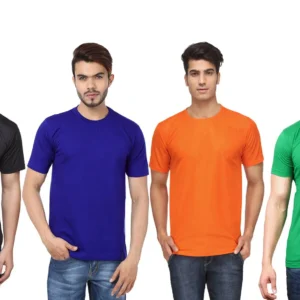 Men's DRI - FIT Round Neck T-shirt (Pack of 4)