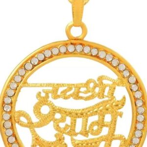Brass Goldplated Jayshree Shyam Pendant With Chain For Men Or Women