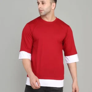 Denzolee Oversized Solid Round Neck T-Shirt For Men's
