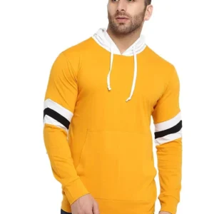 Men's Cotton Solid Full Sleeves Hooded T-Shirt