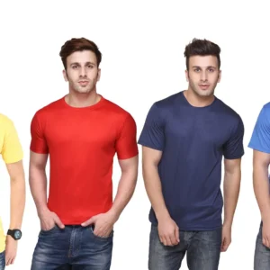 Men's DRI - FIT Round Neck T-shirt (Pack of 4)