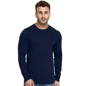 Cotton Solid Full Sleeves T-Shirt For Men