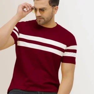 Denzolee Men's Color block Half Sleeve T-Shirt