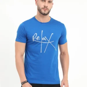 Men's Cotton Printed Half Sleeves Round Neck T-Shirt