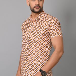 Gasperity Cotton Printed Half Sleeves Mens Casual Shirt