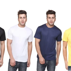 Men's DRI - FIT Round Neck T-shirt (Pack of 4)