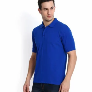 Men's Cotton Blend Solid Half Sleeves Polo T-Shirt