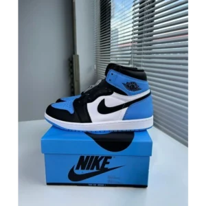 Premium Nike Air Jordan Retro 1 High UNC Toe Semi UA with Og Box (TC95)