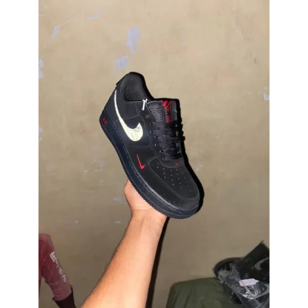Airforce 1 Multi Swoosh Black Crimson First Copy Shoes for Men WeftKart