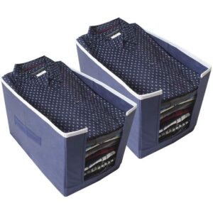 Cloth Organizer - Non Woven Foldable Cloth Organizer (Pack of 2)