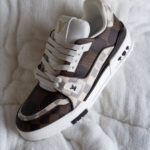 Louis Vuitton LV Trainer Brown First Copy Running Shoes WeftKart