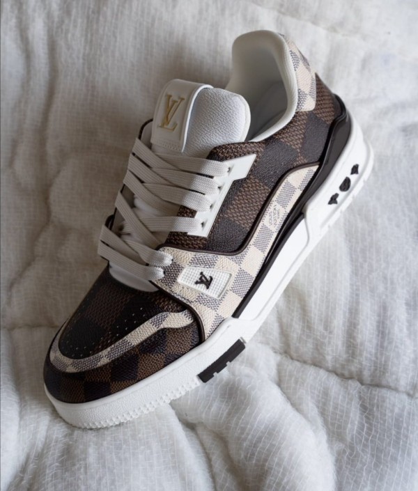 Louis Vuitton LV Trainer Brown First Copy Running Shoes WeftKart