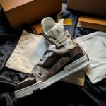 Louis Vuitton LV Trainer Brown First Copy Running Shoes WeftKart