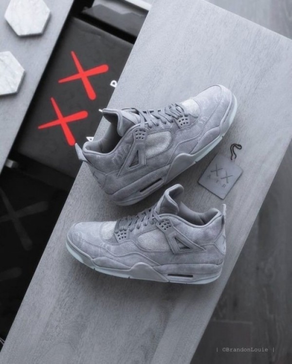 Nike Air Jordan Retro 4 Kaws Cool Grey First Copy Shoes