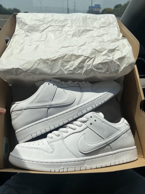 Nike SB Dunk Low Triple White First Copy Shoes