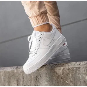 First Copy Nike Air Force 1 White Pure Leather Shoes For Men (SW6321)