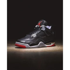 Stylish Nike Air Jordan Retro 4 Bred Shoes For Men (SW6186)