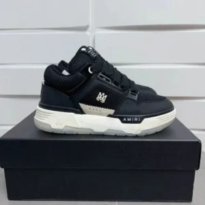 First Copy Amiri Ma 2 Low Top Black Shoes For Men (SW5737)