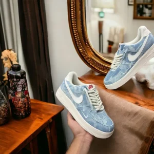 Premium Nike Air Force 1 Denim Blue Shoes For Men (SW6510)