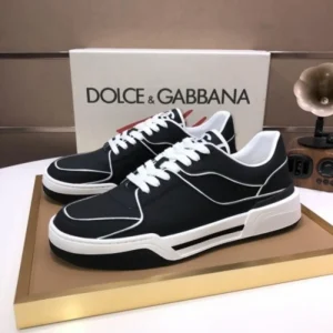 Stylish Dolce & Gabbana New Roma Top Low Black White Shoes For Men (SW5675)