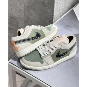 First Copy Nike Jordan Retro 1 Low Se Craft Light Olive Shoes For Men (SW5820)