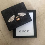 First Copy Gucci-32 Bee Black Wallet For Men (BT33)