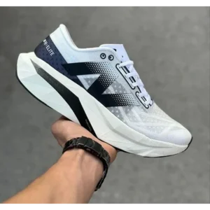 Classy New Balance Fuelcell Rebel V4 White Black Shoes For Men (CT509)