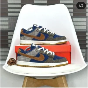 Classy Nike Sb Dunk Low Navy Brown Pale Ivory Shoes For Men (LL586)