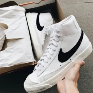 Stylish Nike Mid Blazer 77 Vintage White Black Shoes For Men (SW5806)
