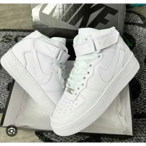 Trendy Nike Air Force Mid Long Leather Shoes For Women (TS773)