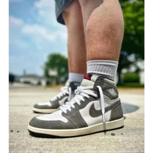 Stylish Nike Air Jordan 1 Washed Black Shoes For Men (SP61)