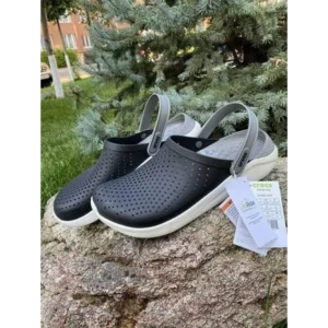 Trendy Crocs Lite Ride Black White Clogs For Men (TS898)