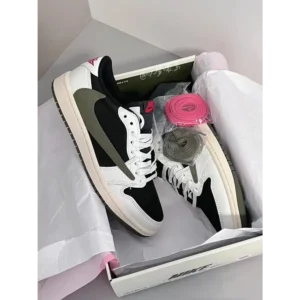 Trendy Jordan 1 Low Travis Scott Olive Shoes For Men (S1H40)