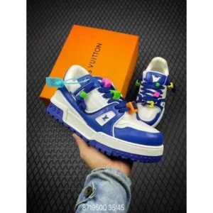 Trendy Louis Vuitton Trainer Maxi Blue Shoes For Men (SF145)