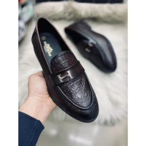 First Copy Hermes Leather Moccasins For Men (SIS320)