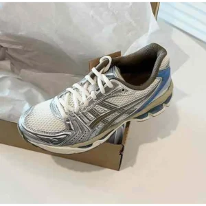 Premium Asics Gel Kayano 14 Cream Pepper Silver Blue Shoes For Men (SHI479)